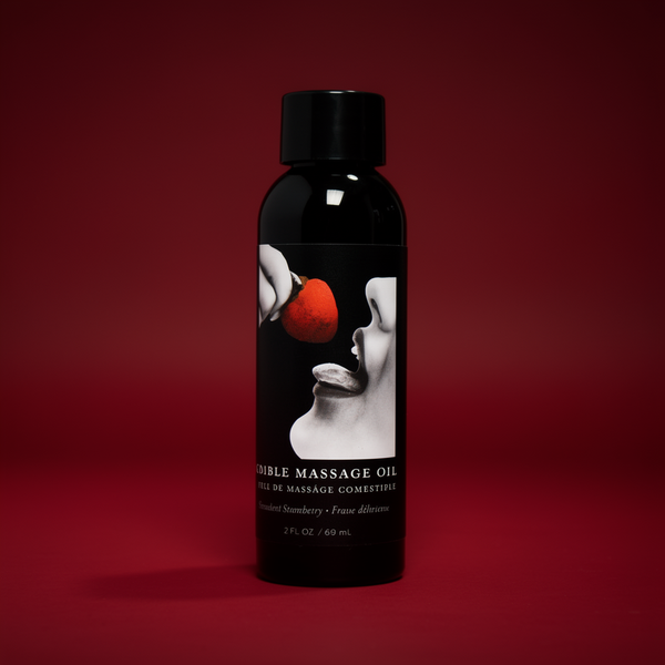 Earthly Body Edible Massage Oil Strawberry 2oz