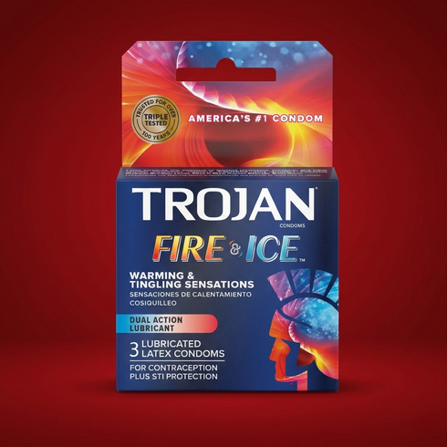 Trojan Fire & Ice Lubricated Latex Condoms