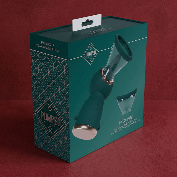 Pumped Exquisite Automatic Rechargeable Vulva & Breast Pump Forest Green