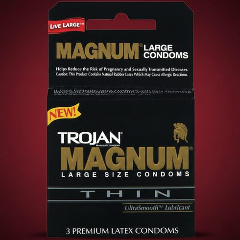 Trojan Magnum Thin Large Size Condoms with UltraSmooth Lubricant