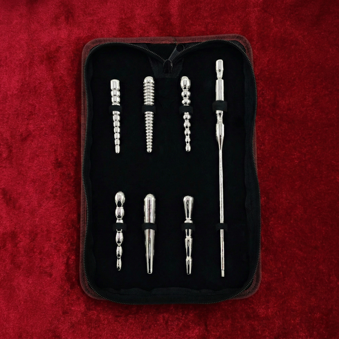 Rouge Stainless Steel Penis Plug Set 7pc with Bag