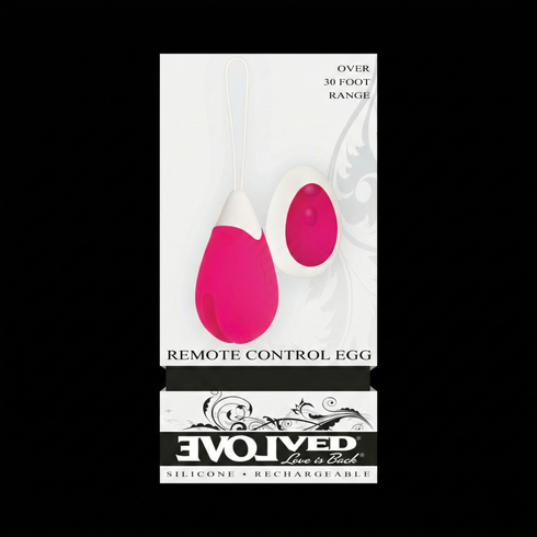Evolved Rechargeable Remote-Controlled Silicone Egg Vibrator Pink