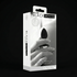 Ouch! Black & White Silicone Butt Plug With Removable Jewel Black