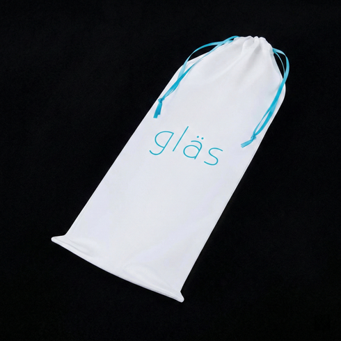 Glas 6 in. Curved G-Spot Glass Dildo Blue