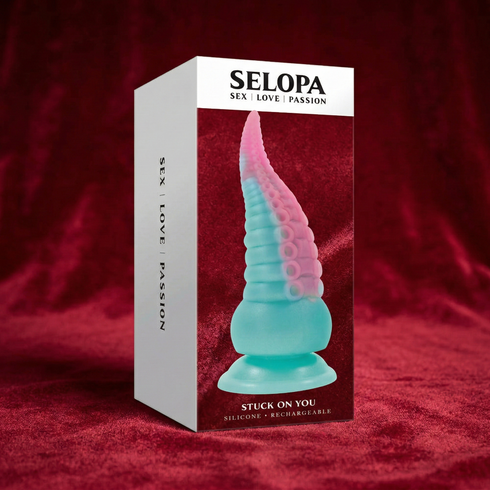 Selopa Stuck On You Rechargeable Vibrating Dildo Silicone Multicolor