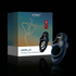 Honey Play Box Anello App-Controlled Vibrating Double Cock Ring with Clitoral Stimulator Black