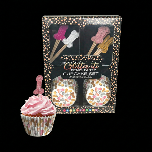 Glitterati Penis Party Cupcake Set