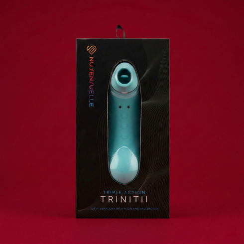 Nu Sensuelle Trinitii 3-in-1 Suction Tongue Vibe Electric Blue