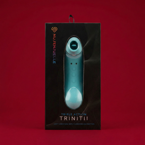 Nu Sensuelle Trinitii 3-in-1 Suction Tongue Vibe Electric Blue