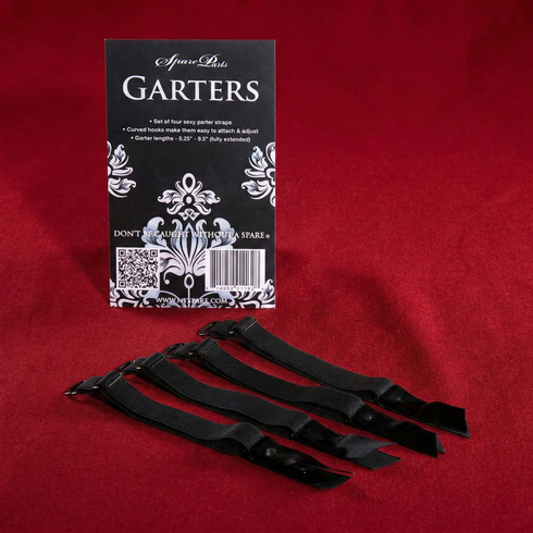 SpareParts Removeable Garters 4-Piece Set Black