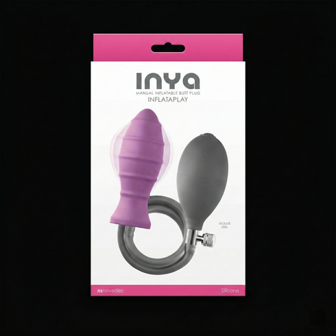 INYA InflataPlay Manual Inflatable Butt Plug Pink