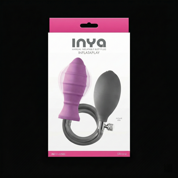 INYA InflataPlay Manual Inflatable Butt Plug Pink