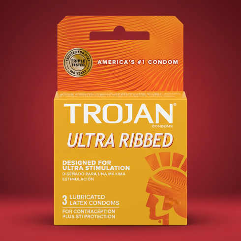 Trojan Ultra Ribbed Lubricated Condoms
