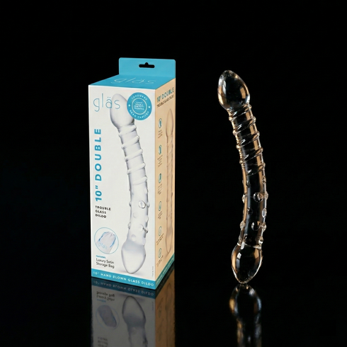 Glas 10 in. Double Trouble Glass Dildo