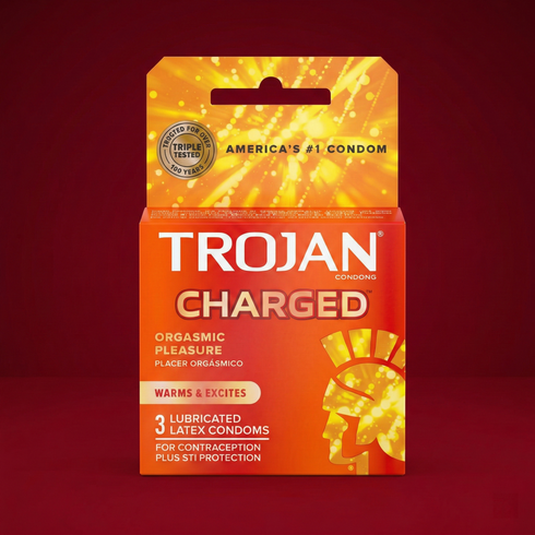 Trojan Charged w/Intensified Lubricant Condoms (3 pack)