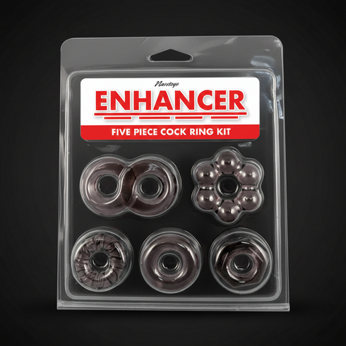 Enhancer Five Piece Cock Ring Set Black