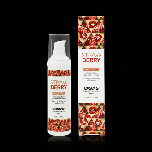 Exsens Warming Massage Oil Strawberry 1.7 oz.