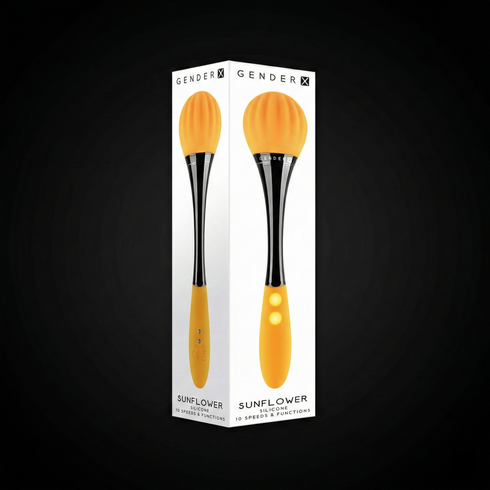Gender X Sunflower Rechargeable Dual-Ended Silicone Wand Vibrator Yellow