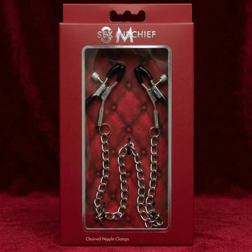Sportsheets Sex & Mischief Adjustable Chained Nipple Clamps