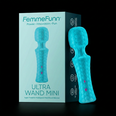 FemmeFunn Ultra Wand Mini Rechargeable Flexible Textured Silicone Vibrator