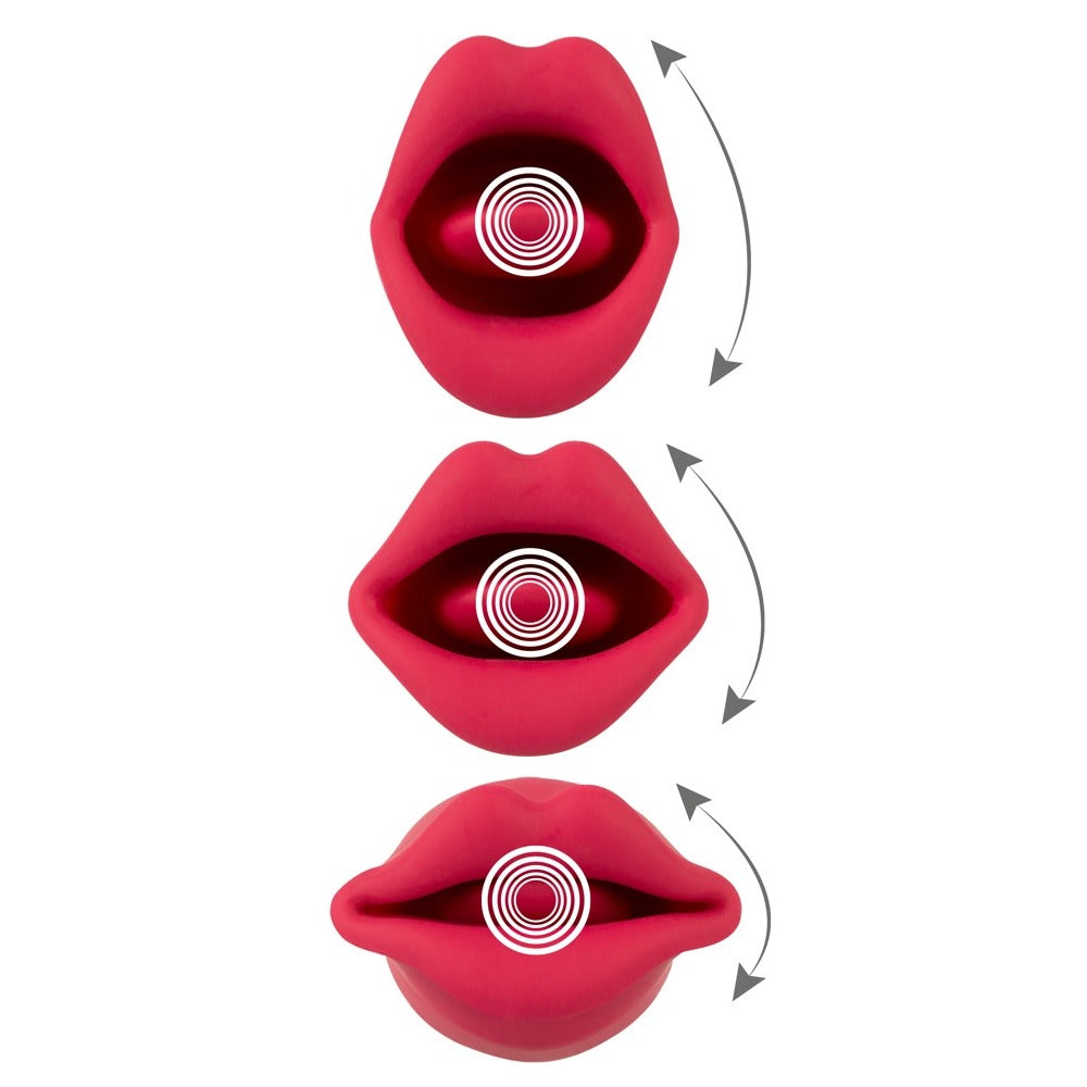 Oral Fun Moving Lips Tongue Vibrator