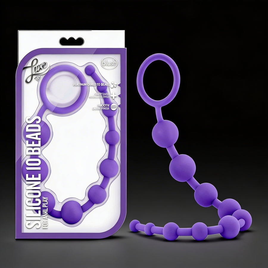 Luxe Silicone 10 Beads for Anal Play