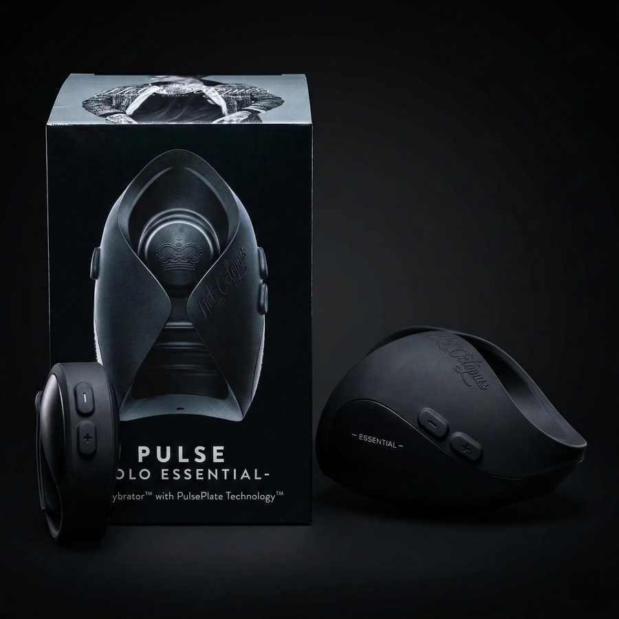 Hot Octopuss Pulse Solo Essential Rechargeable Vibrating Stroker Black