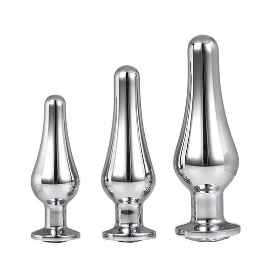 Gleaming Butt Plug Set Silver