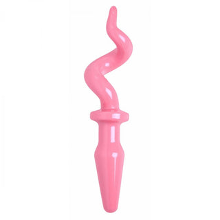 Pig Tail Pink Butt Plug