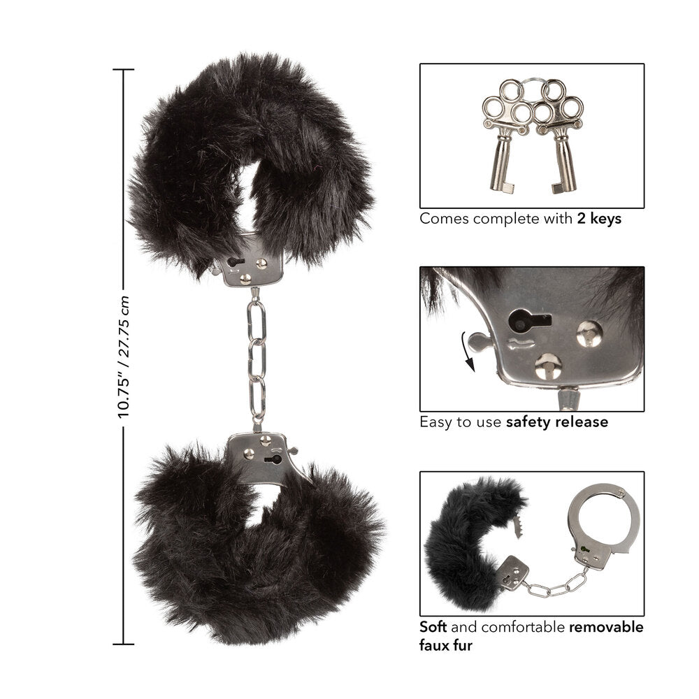 Ultra Fluffy Furry Cuffs Black